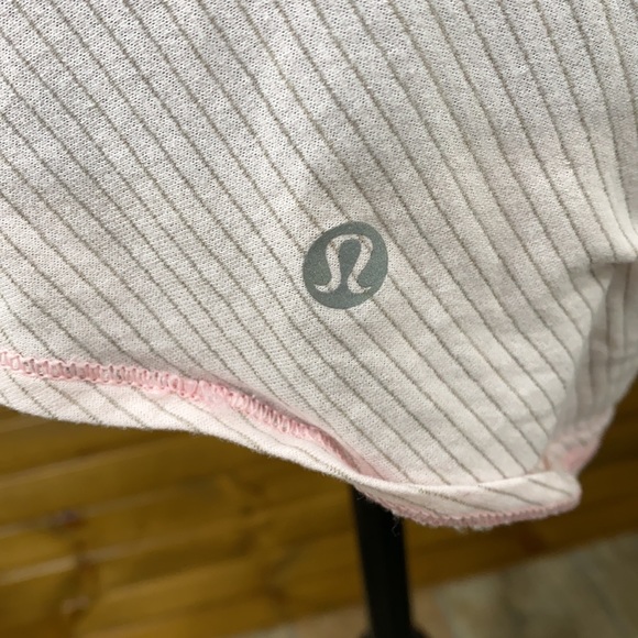 LuluLemon Pink Stripped Athletic tank top - Picture 5 of 7
